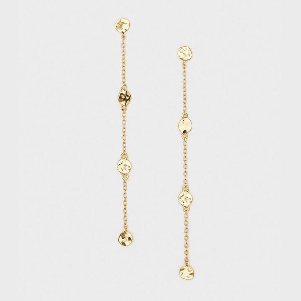 Gorjana 18k gold plated Chloe chain earrings